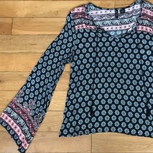 Bell Sleeve Peasant Top